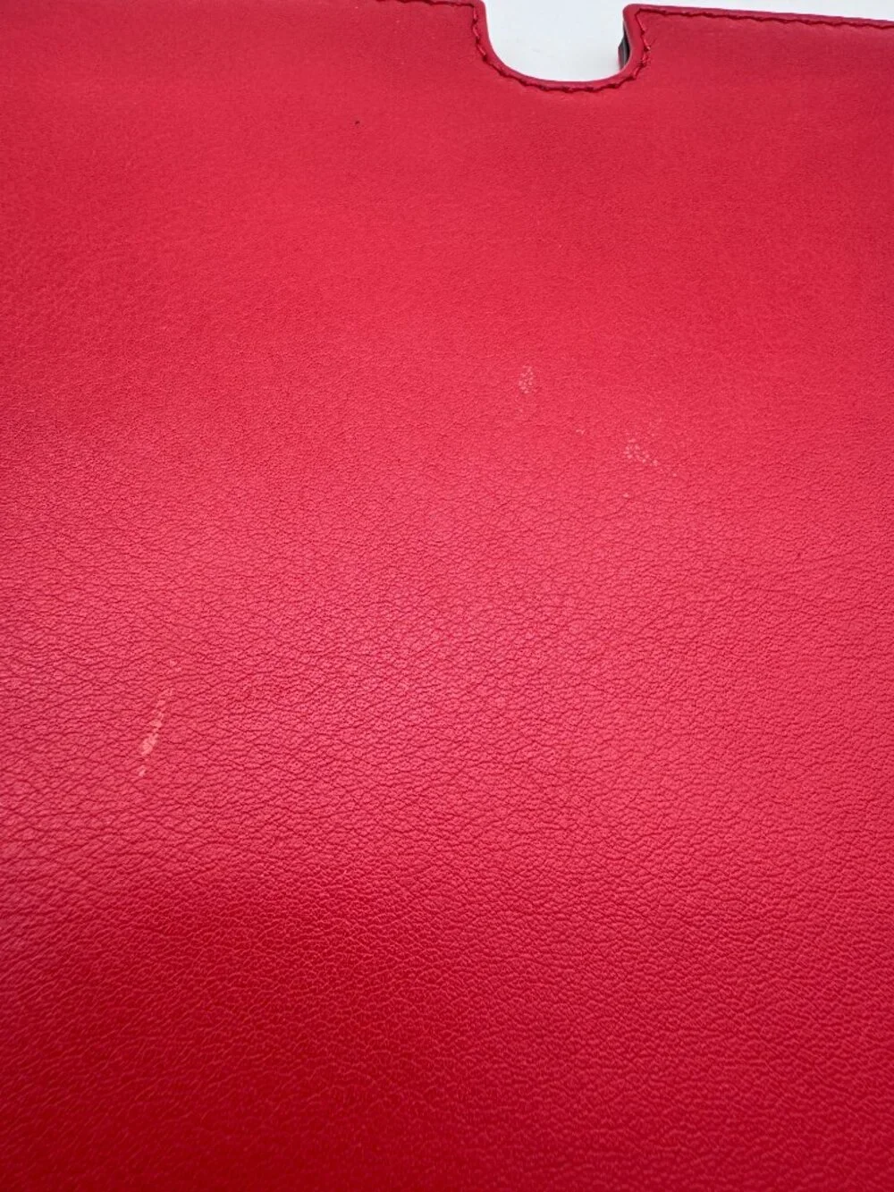 CH Carolina Herrera Red Leather Tablet/iPad Sleeve Case Pouch Authentic